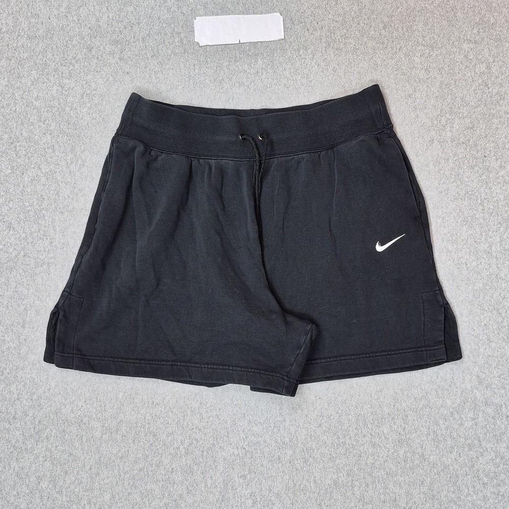Nike Women Shorts 1X Black Sweat DV4967-010 Sweatshorts Logo 4" Inseam